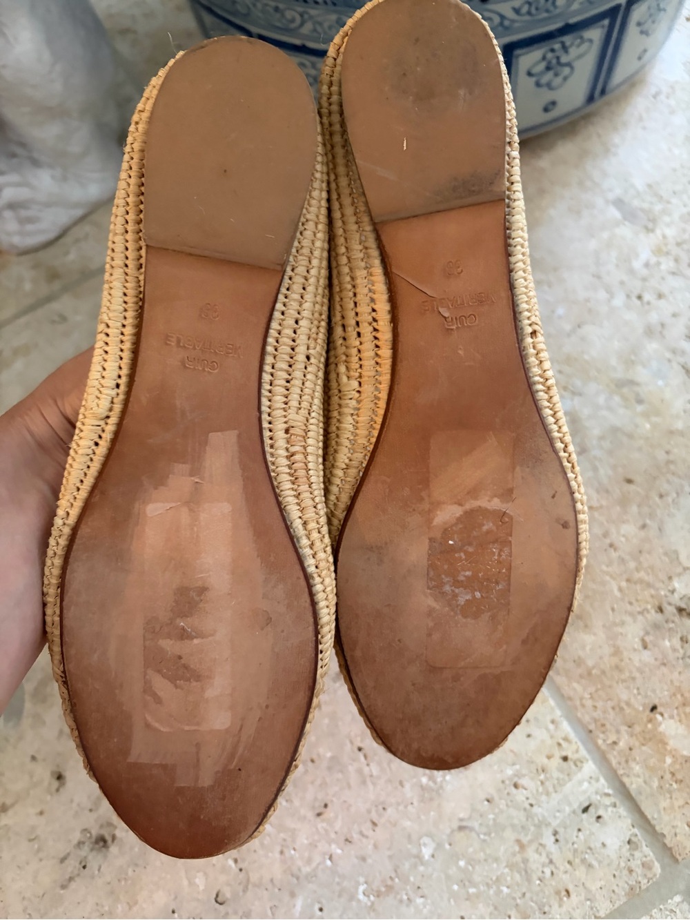 Woven Tassel Slip-On Loafers in Natural - Picture 5 of 6
